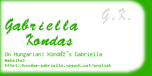gabriella kondas business card